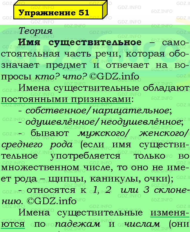 Фото подробного решения: Номер №51 из ГДЗ по Русскому языку 5 класс: Ладыженская Т.А.