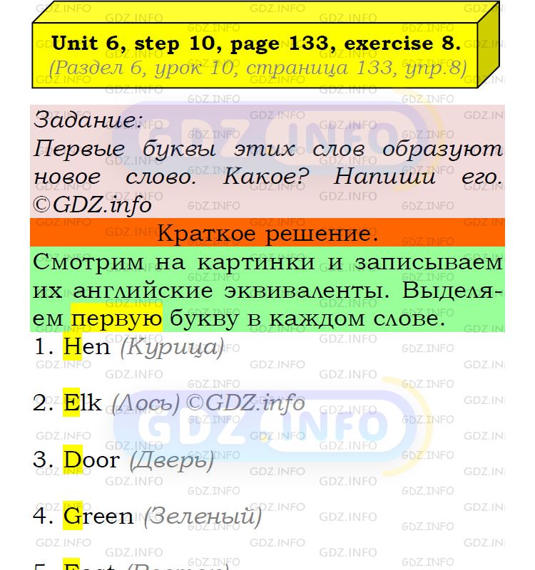 Фото подробного решения: UNIT 6, Step 10, Номер 8 из ГДЗ по Английскому языку 5 класс: Афанасьева (Учебник Rainbow)