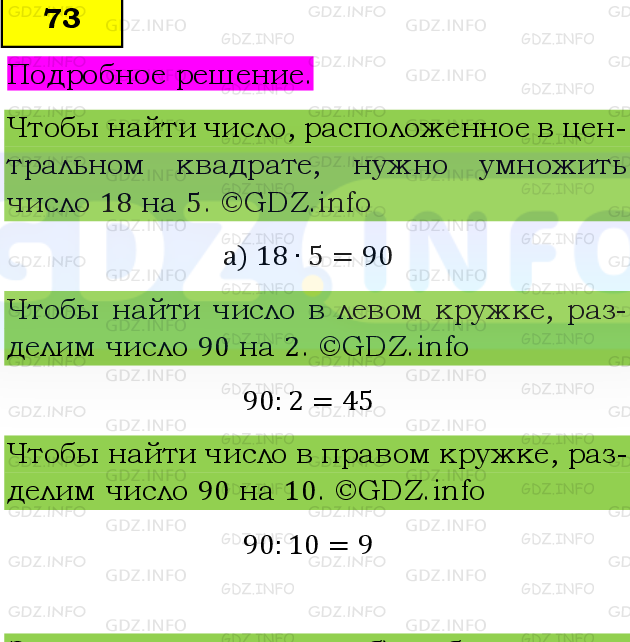 Фото подробного решения: Номер №73 из ГДЗ по Математике 6 класс: Виленкин Н.Я.