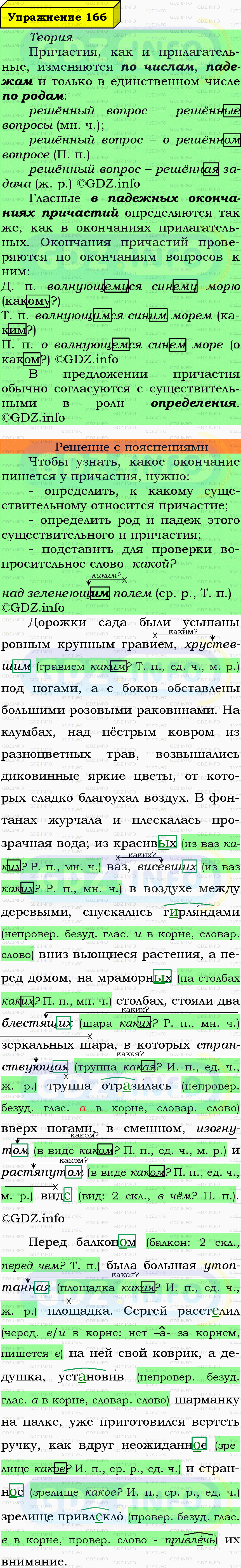 Фото подробного решения: Номер №166 из ГДЗ по Русскому языку 7 класс: Ладыженская Т.А.