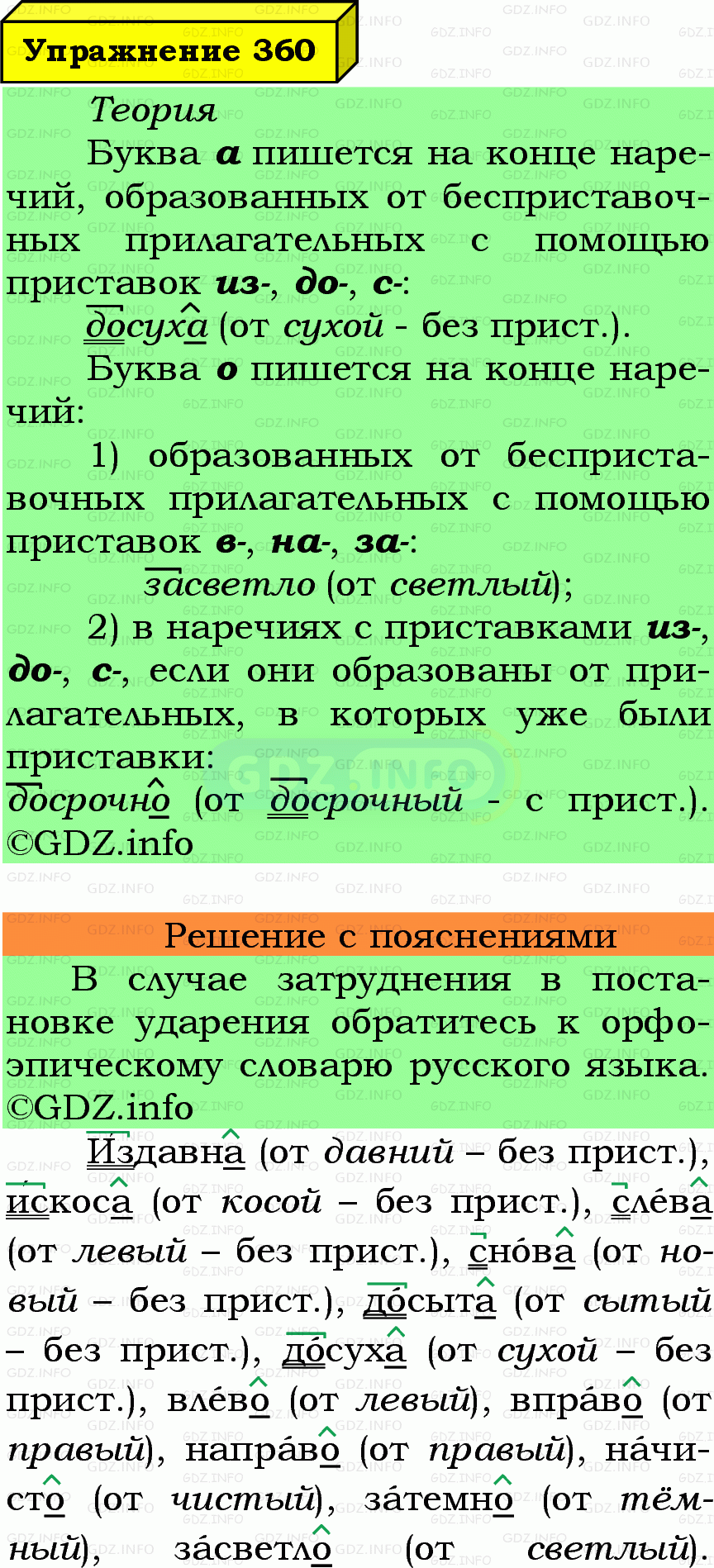 Фото подробного решения: Номер №360 из ГДЗ по Русскому языку 7 класс: Ладыженская Т.А. Фото подробного решения: Номер №360 из ГДЗ по Русскому языку 7 класс: Ладыженская Т.А.