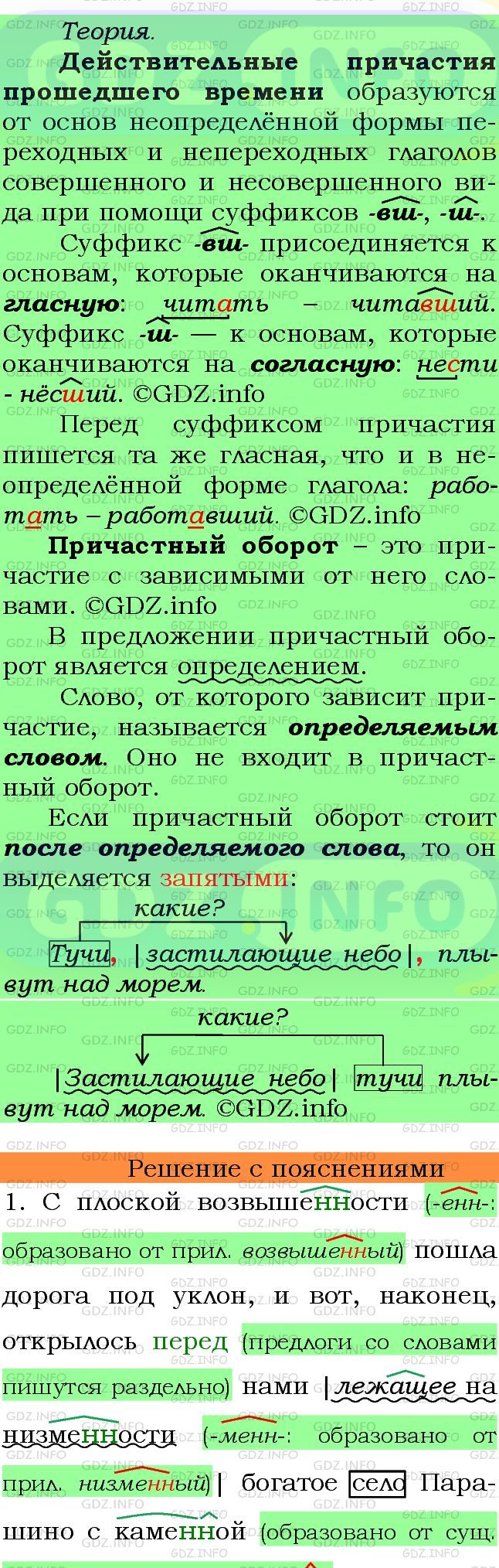 Фото подробного решения: Номер №113 из ГДЗ по Русскому языку 7 класс: Ладыженская Т.А.