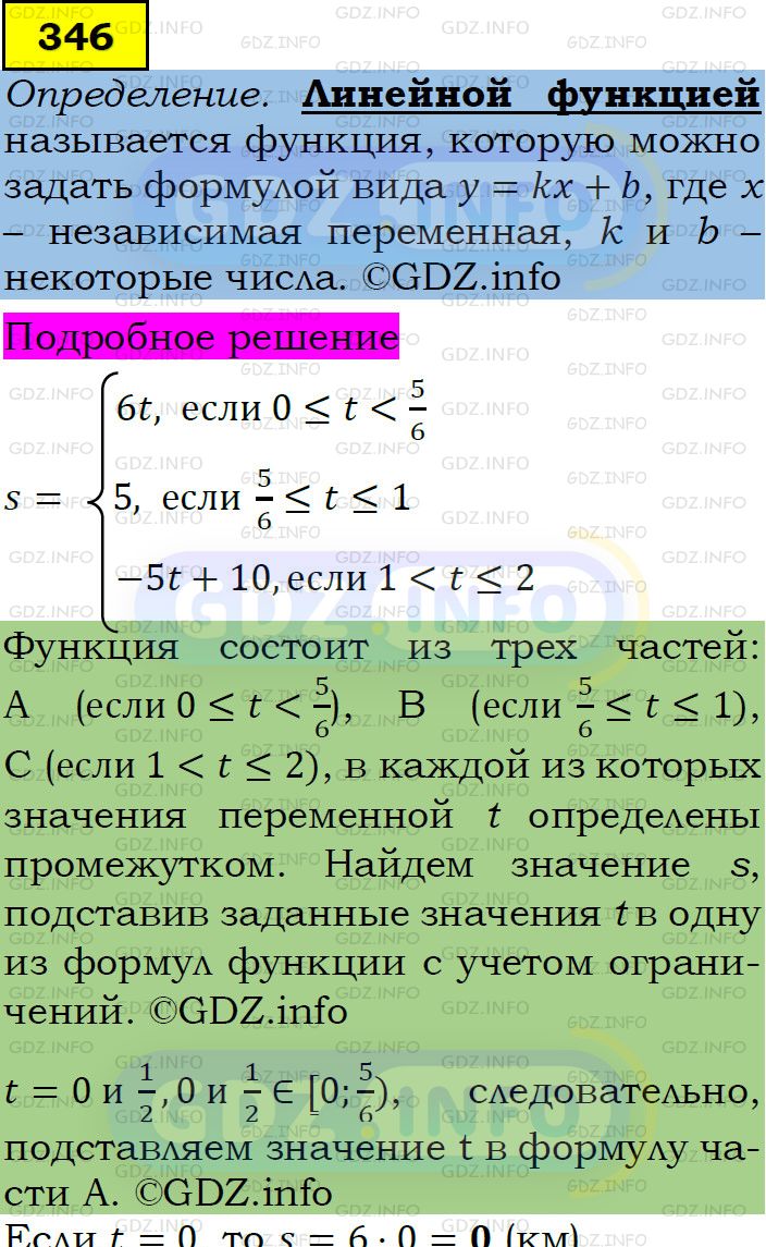Фото подробного решения: Номер задания №346 из ГДЗ по Алгебре 7 класс: Макарычев Ю.Н.