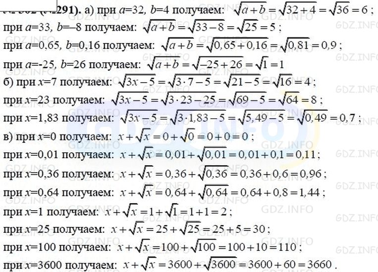 Фото решения 3: Номер задания №302 из ГДЗ по Алгебре 8 класс: Макарычев Ю.Н. г.