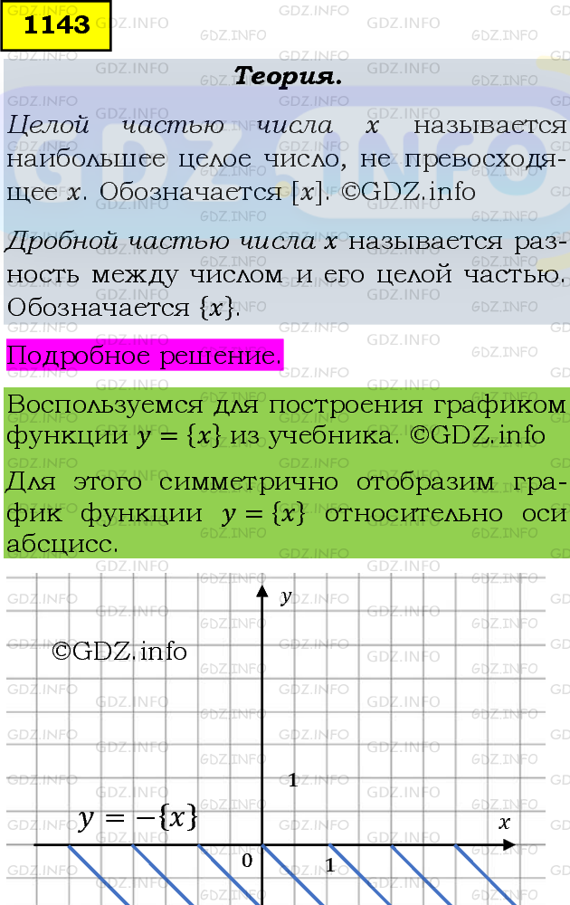 Фото подробного решения: Номер задания №1143 из ГДЗ по Алгебре 8 класс: Макарычев Ю.Н.