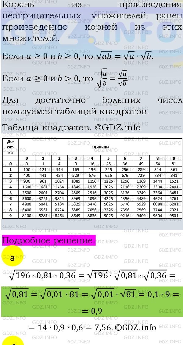 Фото подробного решения: Номер задания №469 из ГДЗ по Алгебре 8 класс: Макарычев Ю.Н.