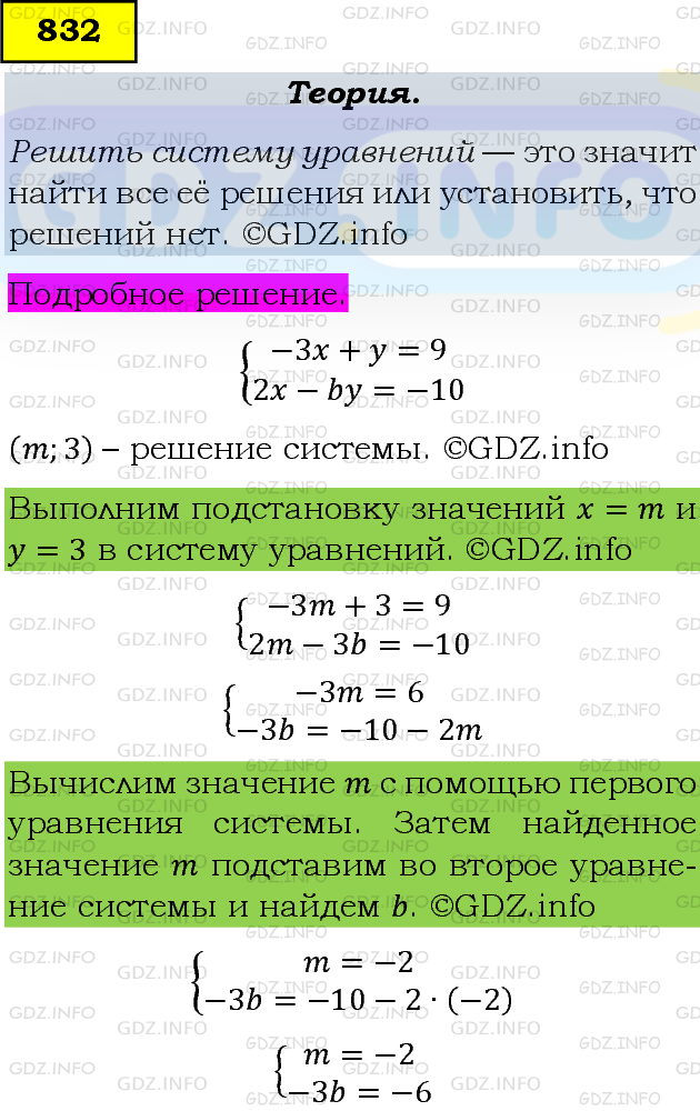 Фото подробного решения: Номер задания №832 из ГДЗ по Алгебре 8 класс: Макарычев Ю.Н.