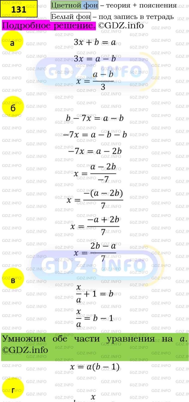 Фото подробного решения: Номер задания №131 из ГДЗ по Алгебре 8 класс: Макарычев Ю.Н.