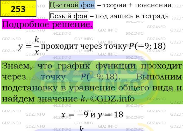 Фото подробного решения: Номер задания №253 из ГДЗ по Алгебре 8 класс: Макарычев Ю.Н.
