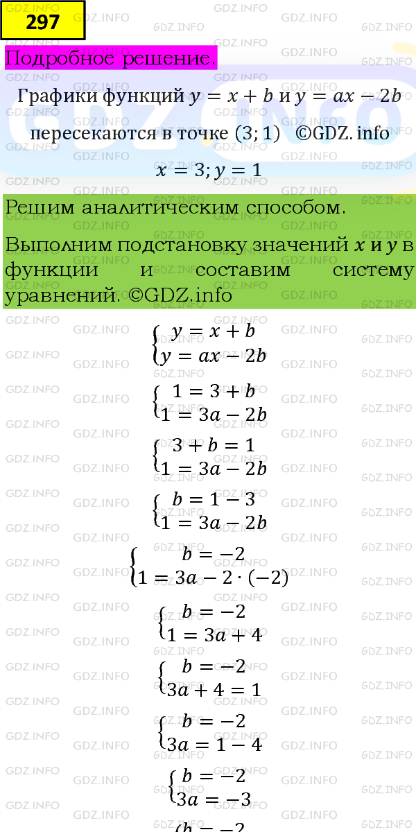 Фото подробного решения: Номер задания №297 из ГДЗ по Алгебре 8 класс: Макарычев Ю.Н.