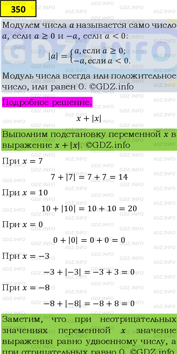 Фото подробного решения: Номер задания №350 из ГДЗ по Алгебре 8 класс: Макарычев Ю.Н.