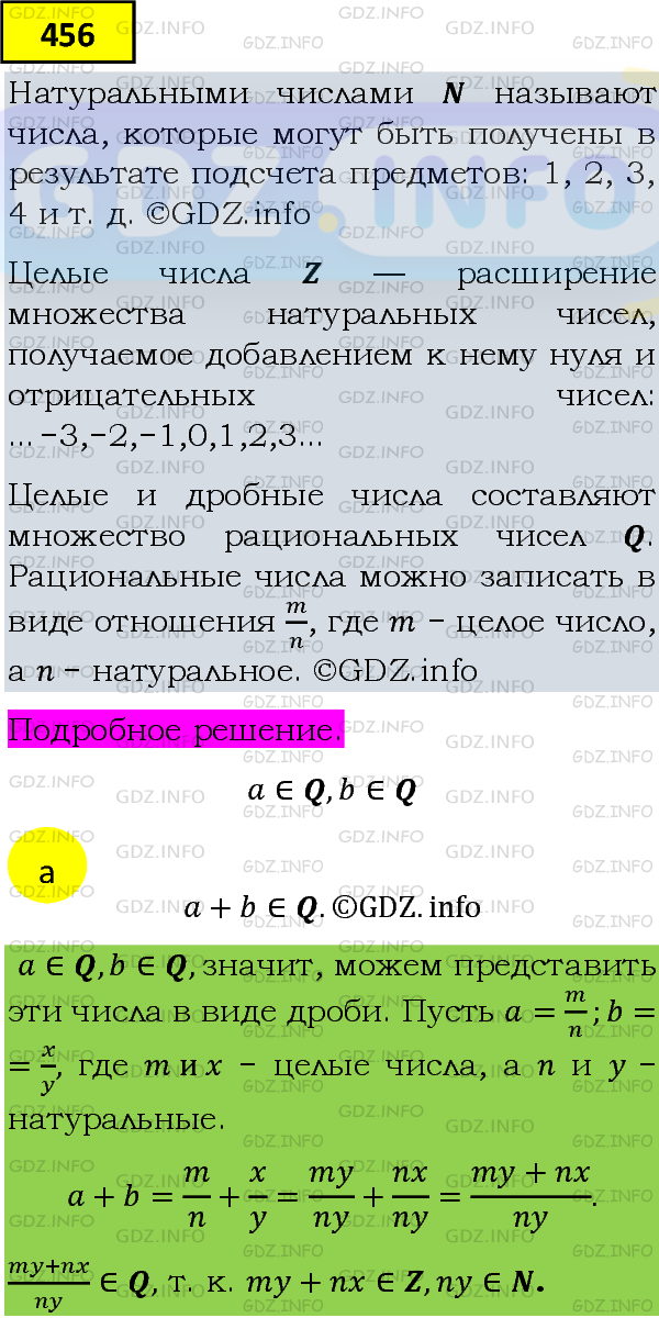 Фото подробного решения: Номер задания №456 из ГДЗ по Алгебре 8 класс: Макарычев Ю.Н.