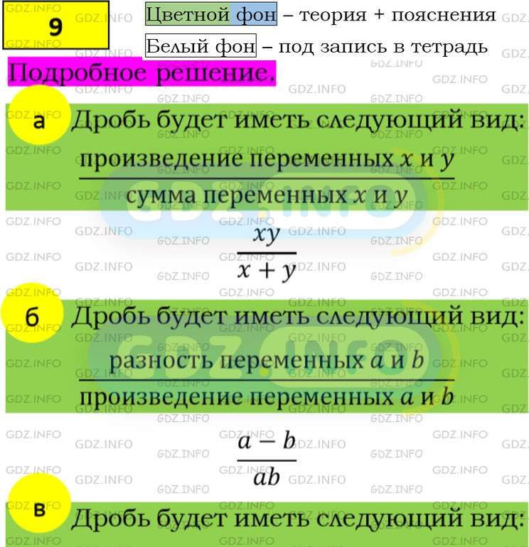 Фото подробного решения: Номер задания №9 из ГДЗ по Алгебре 8 класс: Макарычев Ю.Н.