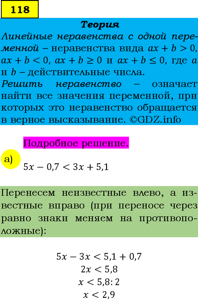 Фото подробного решения: Номер задания №118 из ГДЗ по Алгебре 9 класс: Макарычев Ю.Н.