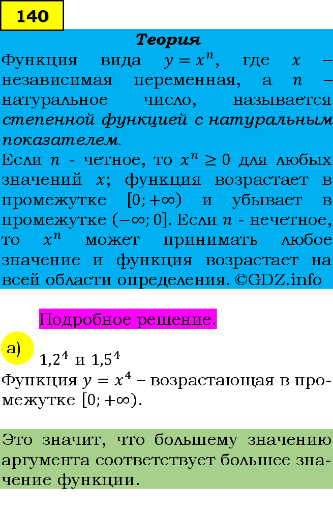 Фото подробного решения: Номер задания №140 из ГДЗ по Алгебре 9 класс: Макарычев Ю.Н.
