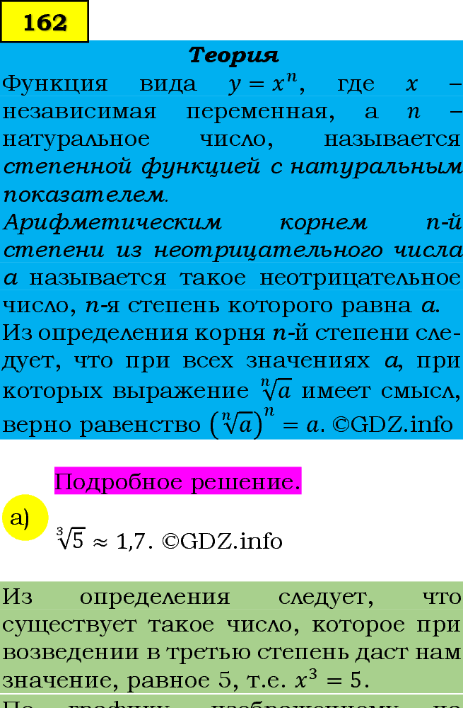 Фото подробного решения: Номер задания №162 из ГДЗ по Алгебре 9 класс: Макарычев Ю.Н.