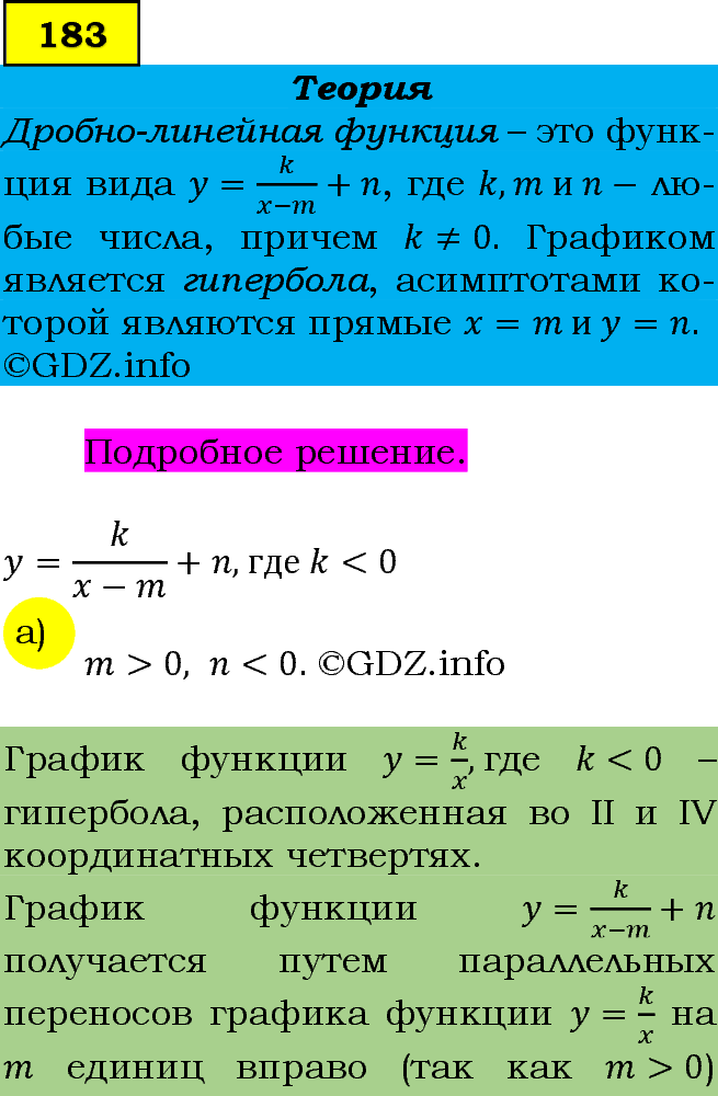 Фото подробного решения: Номер задания №183 из ГДЗ по Алгебре 9 класс: Макарычев Ю.Н.