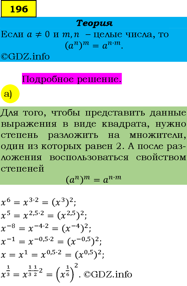 Фото подробного решения: Номер задания №196 из ГДЗ по Алгебре 9 класс: Макарычев Ю.Н.