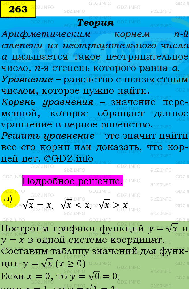Фото подробного решения: Номер задания №263 из ГДЗ по Алгебре 9 класс: Макарычев Ю.Н.
