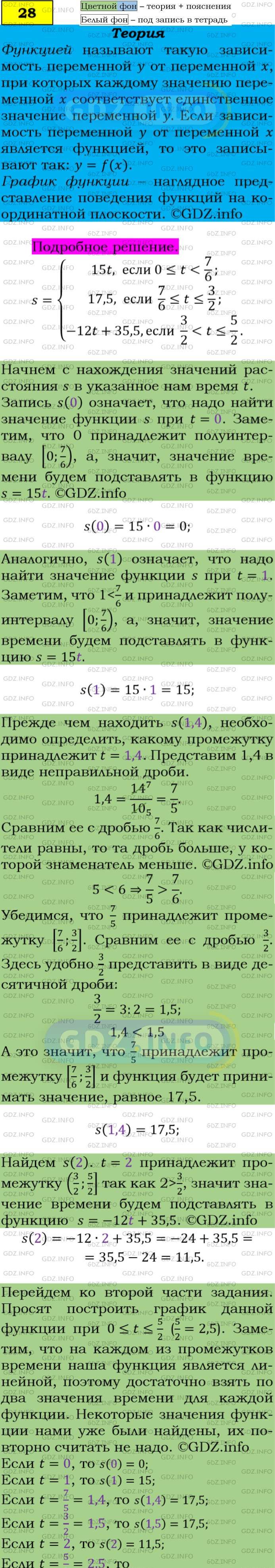 Фото подробного решения: Номер задания №28 из ГДЗ по Алгебре 9 класс: Макарычев Ю.Н.