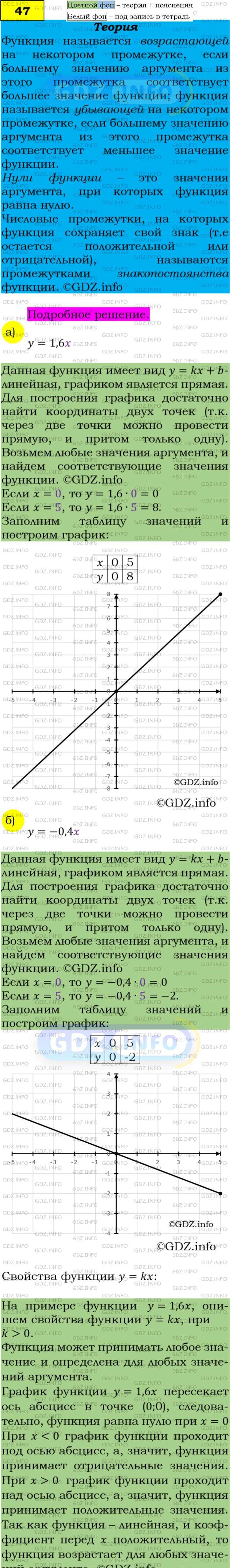 Фото подробного решения: Номер задания №47 из ГДЗ по Алгебре 9 класс: Макарычев Ю.Н.