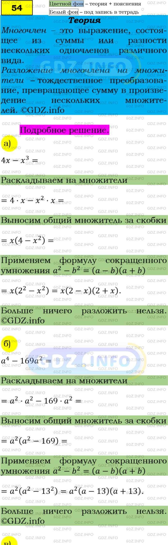 Фото подробного решения: Номер задания №54 из ГДЗ по Алгебре 9 класс: Макарычев Ю.Н.