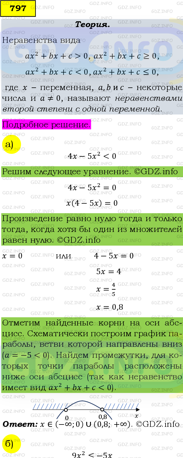 Фото подробного решения: Номер задания №797 из ГДЗ по Алгебре 9 класс: Макарычев Ю.Н.