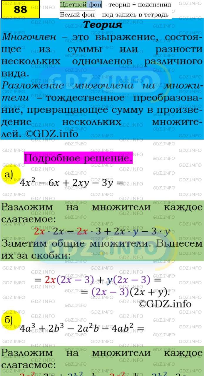 Фото подробного решения: Номер задания №88 из ГДЗ по Алгебре 9 класс: Макарычев Ю.Н.