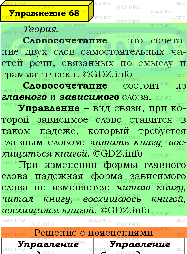 Фото подробного решения: Номер №68 из ГДЗ по Русскому языку 8 класс: Ладыженская Т.А.