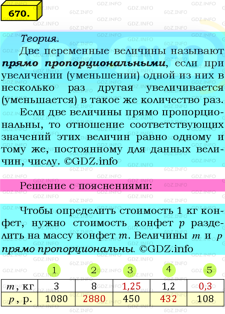 Фото подробного решения: Номер №670 из ГДЗ по Математике 6 класс: Мерзляк А.Г.