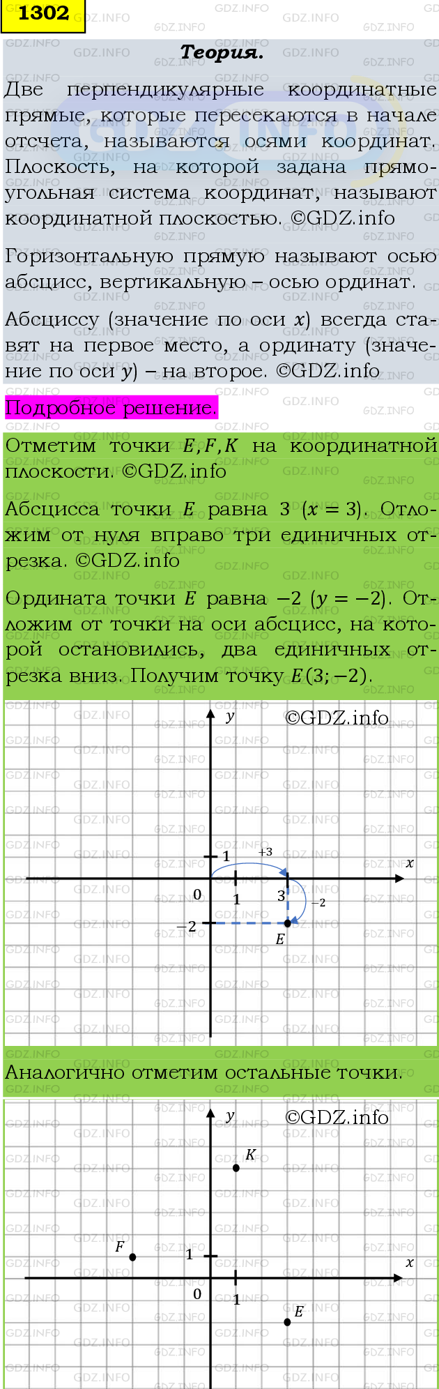 Номер №1302 - ГДЗ по Математике 6 класс: Мерзляк А.Г.