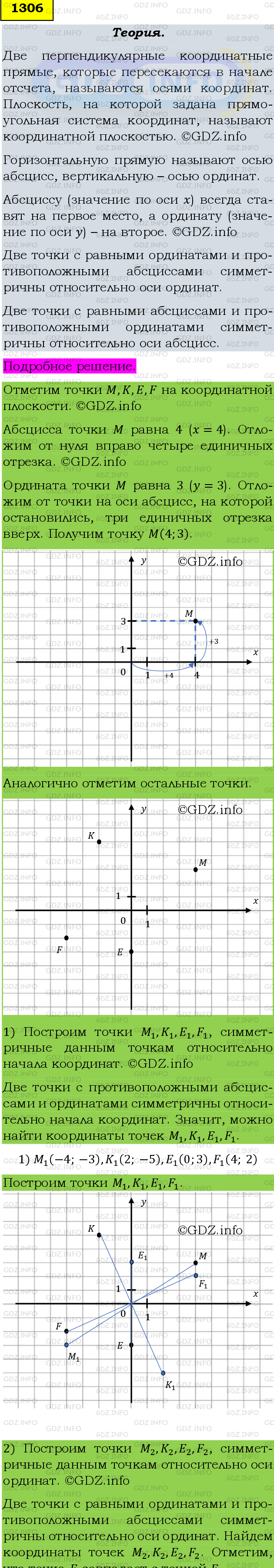 Номер №1306 - ГДЗ по Математике 6 класс: Мерзляк А.Г.