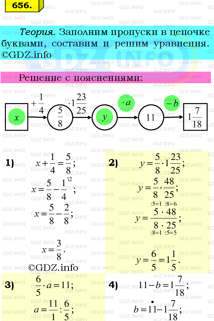 Фото подробного решения: Номер №656 из ГДЗ по Математике 6 класс: Мерзляк А.Г.