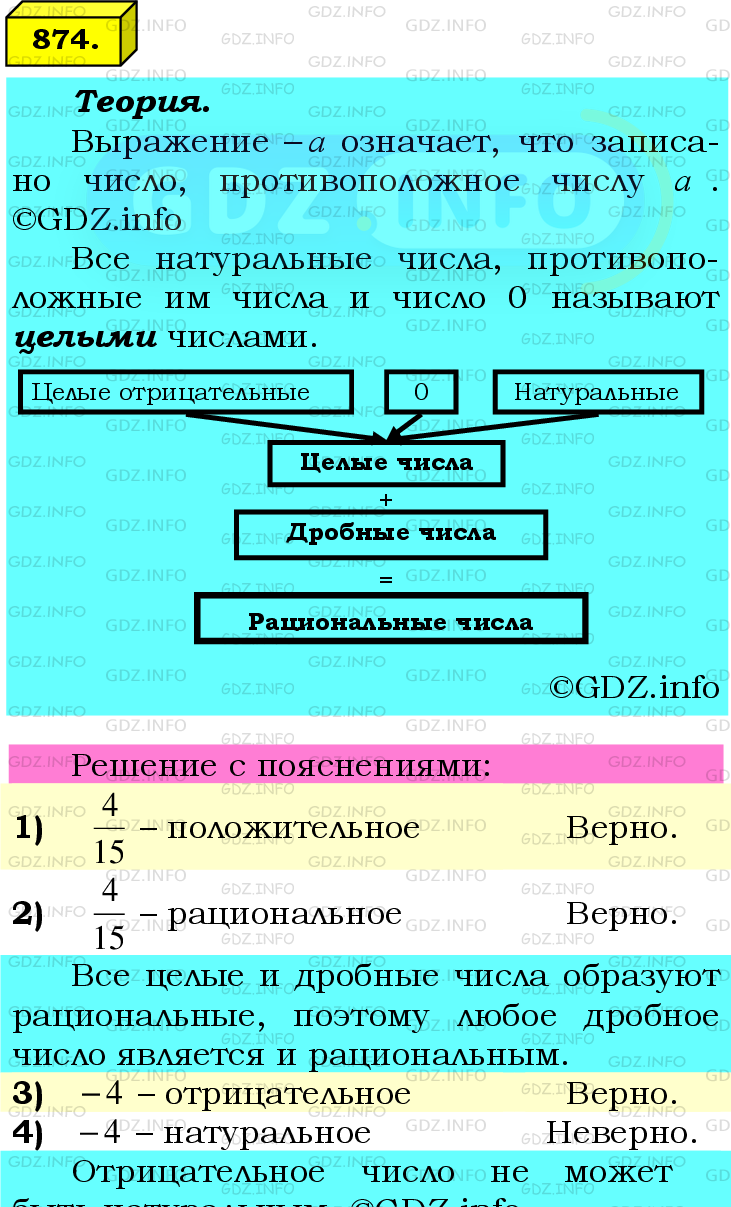 Фото подробного решения: Номер №874 из ГДЗ по Математике 6 класс: Мерзляк А.Г.