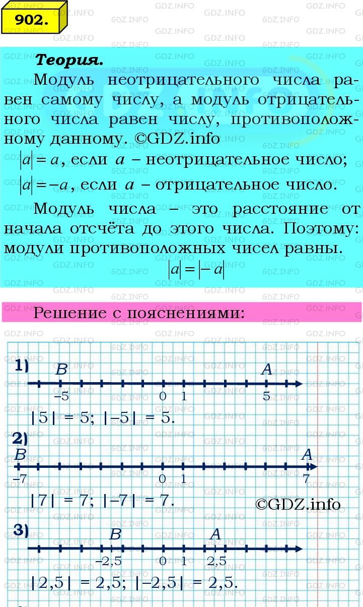 Фото подробного решения: Номер №902 из ГДЗ по Математике 6 класс: Мерзляк А.Г.