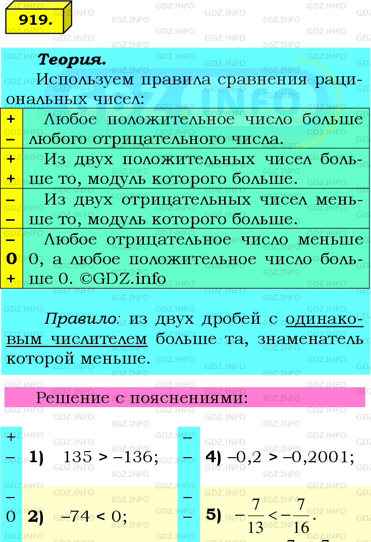 Фото подробного решения: Номер №919 из ГДЗ по Математике 6 класс: Мерзляк А.Г.