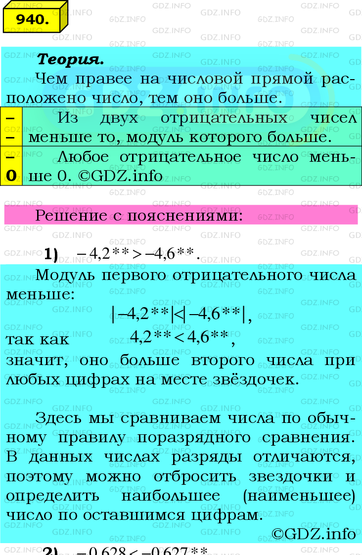 Фото подробного решения: Номер №940 из ГДЗ по Математике 6 класс: Мерзляк А.Г.