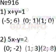 Фото решения 3: Номер №916 из ГДЗ по Алгебре 7 класс: Мерзляк А.Г. г.