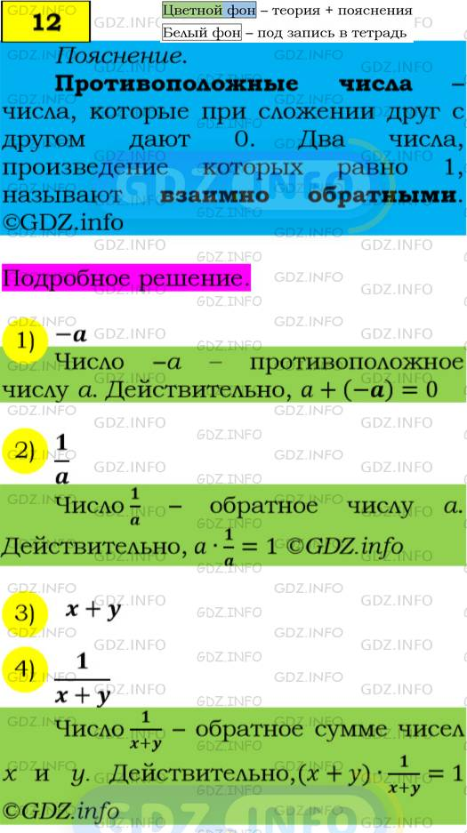 Фото подробного решения: Номер №12 из ГДЗ по Алгебре 7 класс: Мерзляк А.Г.