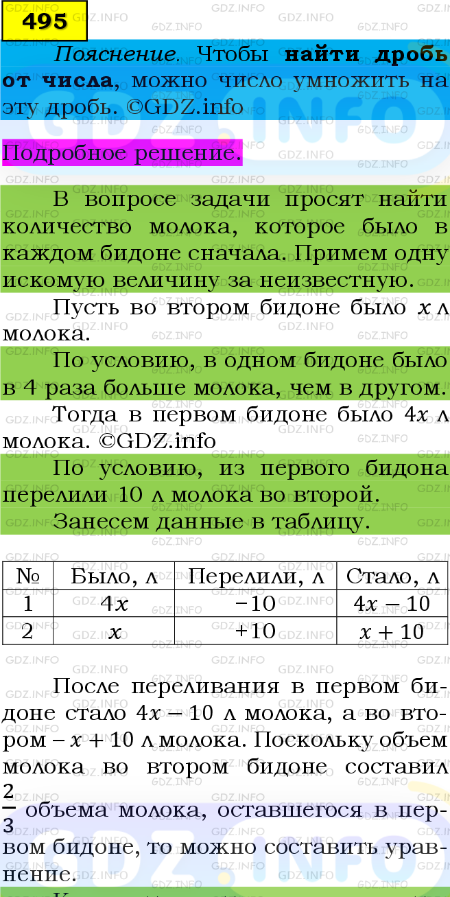 Номер 495 класс