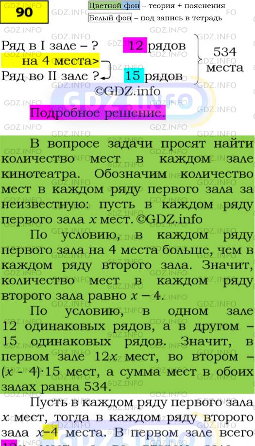 Фото подробного решения: Номер №90 из ГДЗ по Алгебре 7 класс: Мерзляк А.Г.