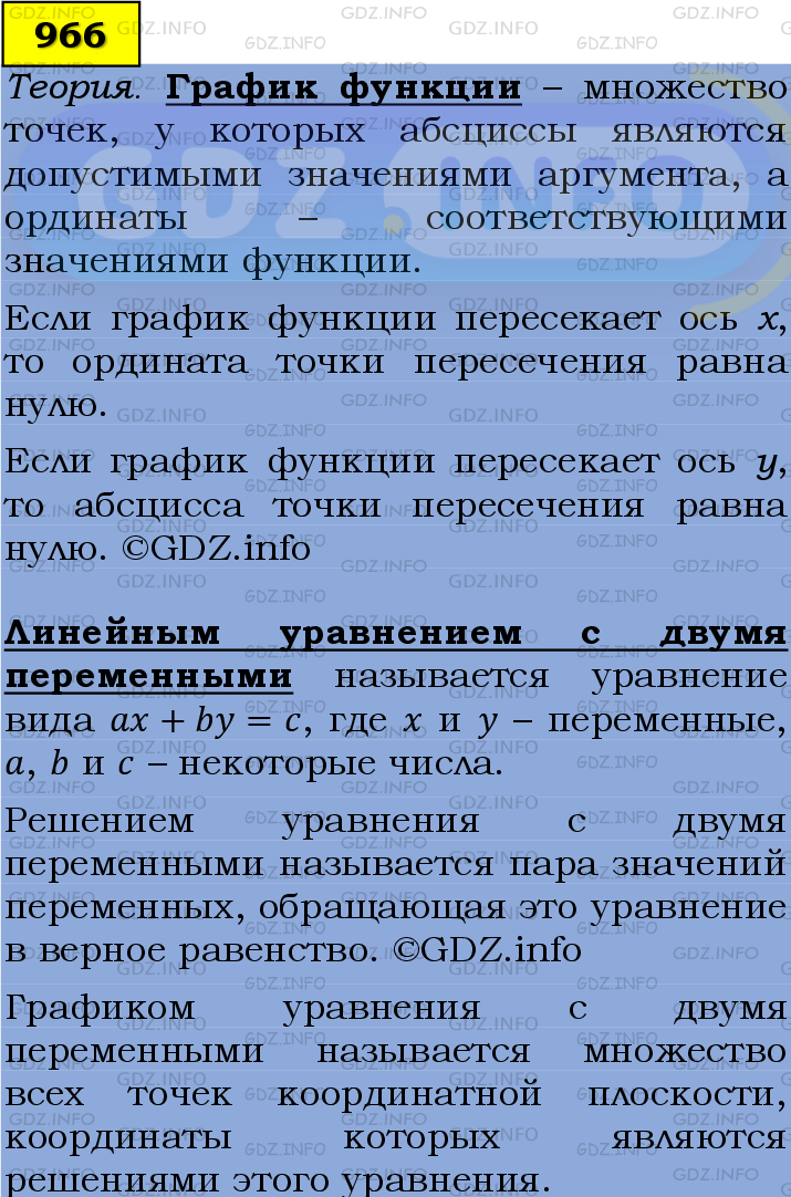 Фото подробного решения: Номер №966 из ГДЗ по Алгебре 7 класс: Мерзляк А.Г.