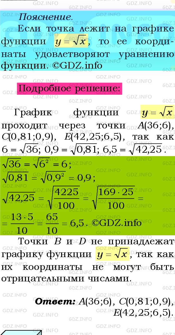 Фото подробного решения: Номер №611 из ГДЗ по Алгебре 8 класс: Мерзляк А.Г.