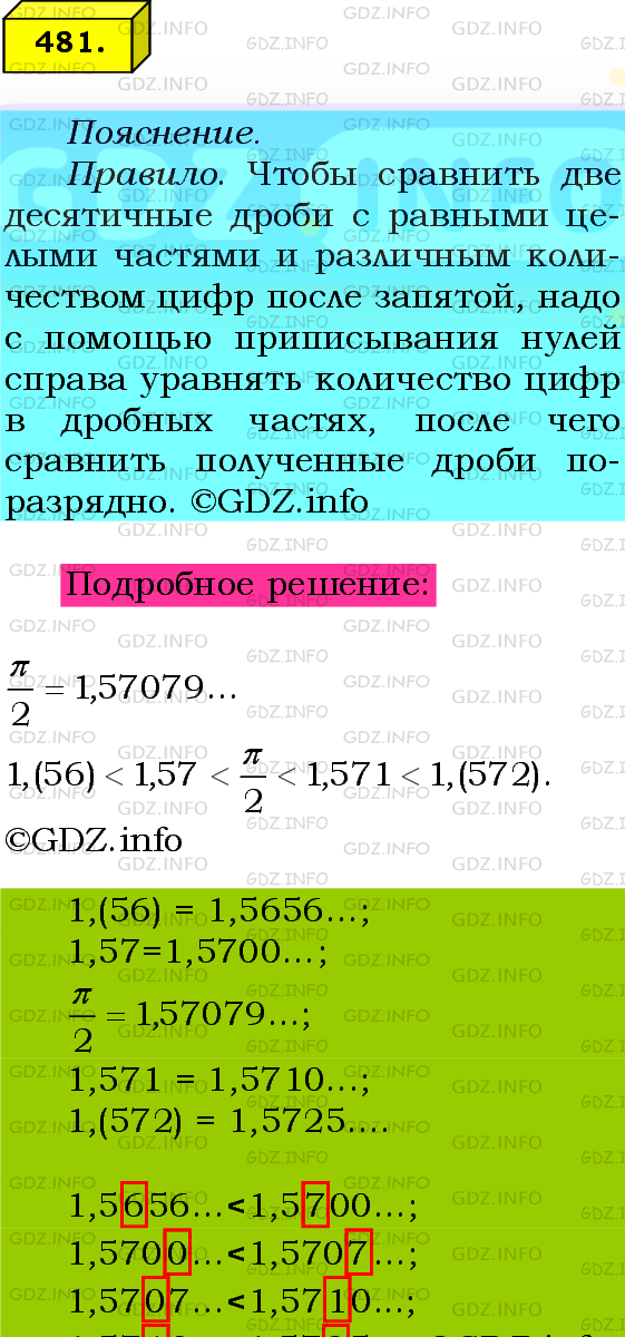 Фото подробного решения: Номер №481 из ГДЗ по Алгебре 8 класс: Мерзляк А.Г.