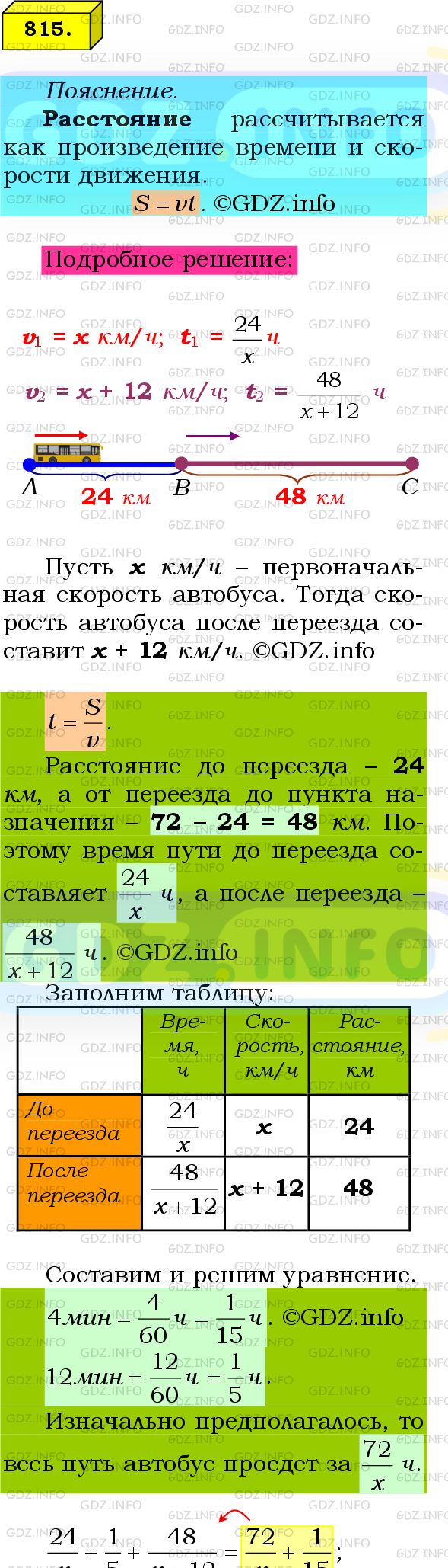 Фото подробного решения: Номер №815 из ГДЗ по Алгебре 8 класс: Мерзляк А.Г.
