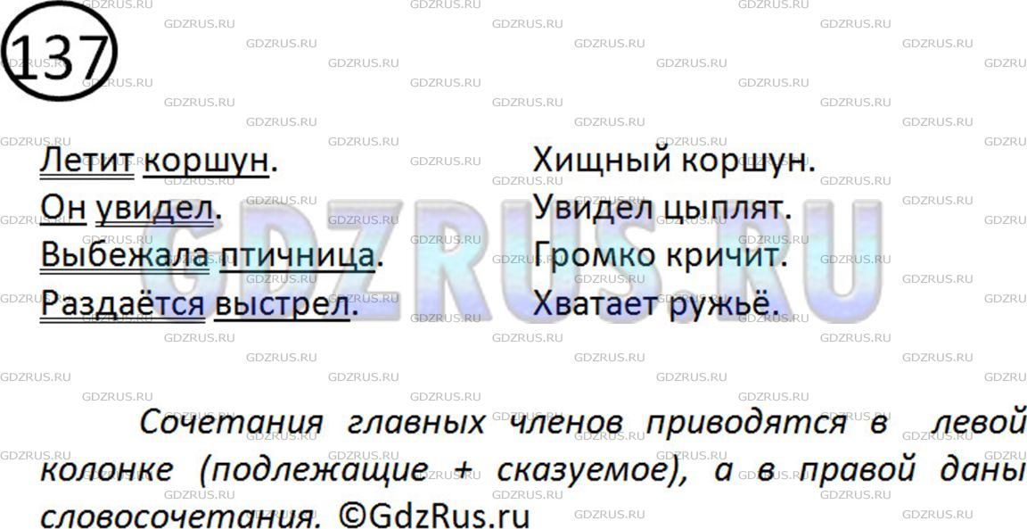 Фото решения 2: Номер №137 из ГДЗ по Русскому языку 5 класс: Ладыженская Т.А. 2012г.