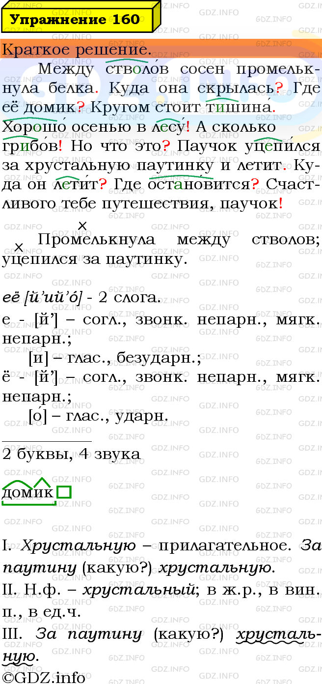 Фото решения 3: Номер №160 из ГДЗ по Русскому языку 5 класс: Ладыженская Т.А. 2019г.