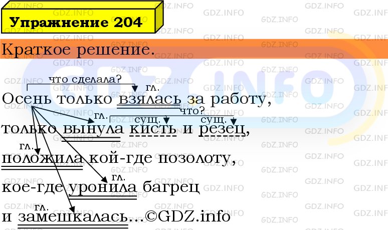 Фото решения 3: Номер №204 из ГДЗ по Русскому языку 5 класс: Ладыженская Т.А. 2019г.