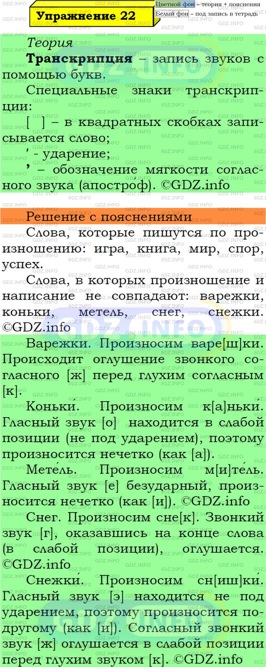 Фото решения 6: Номер №22 из ГДЗ по Русскому языку 5 класс: Ладыженская Т.А. 2019г.