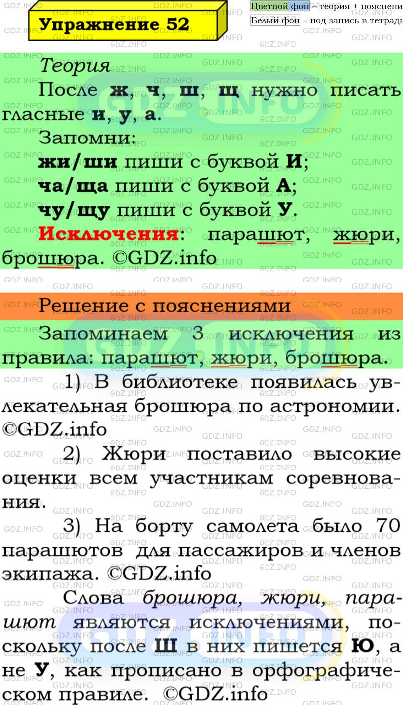 Фото решения 6: Номер №52 из ГДЗ по Русскому языку 5 класс: Ладыженская Т.А. 2019г.